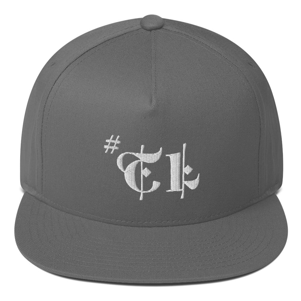 #TL Logo White Text Flat Bill Cap