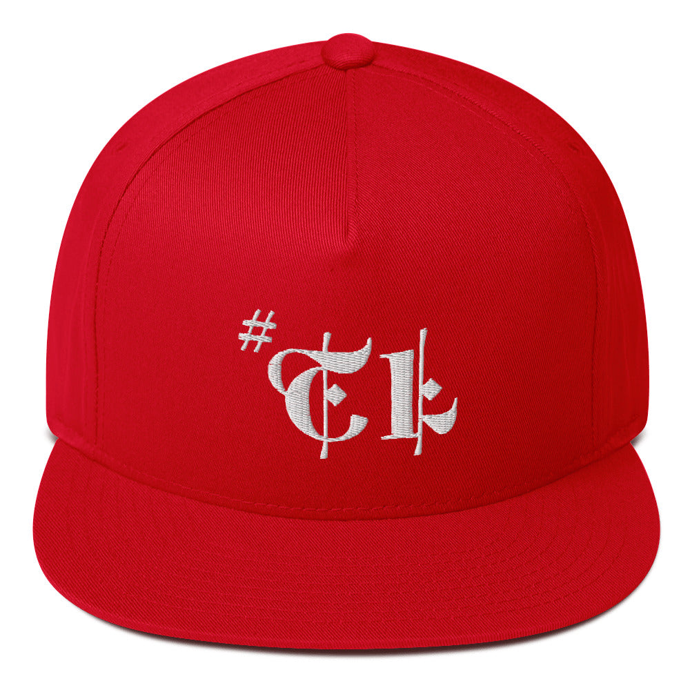 #TL Logo White Text Flat Bill Cap