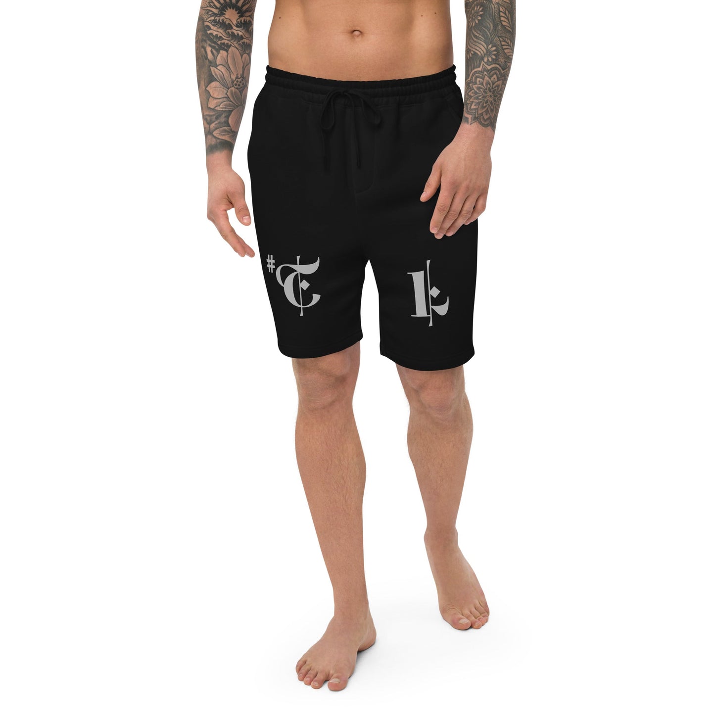 Men's Fleece Shorts Silver #TL 2X+