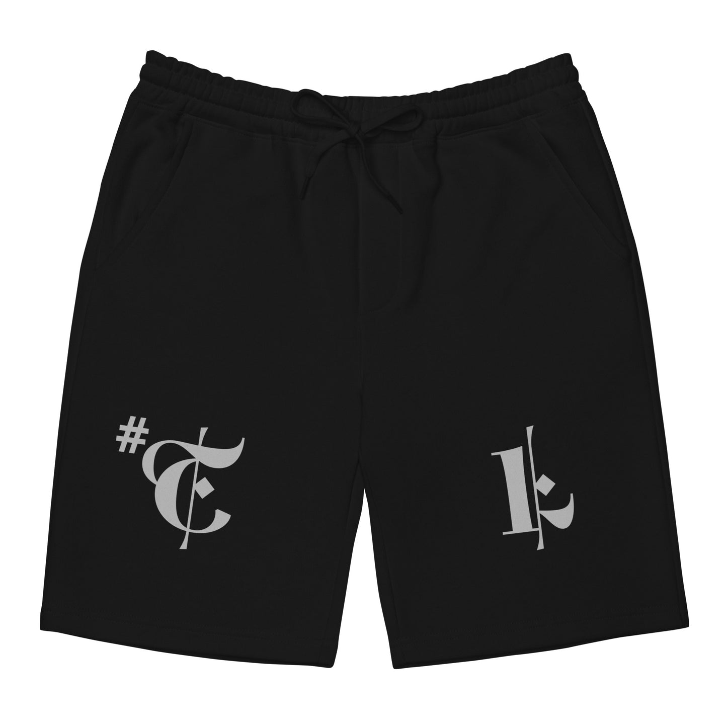 Men's Fleece Shorts Silver #TL