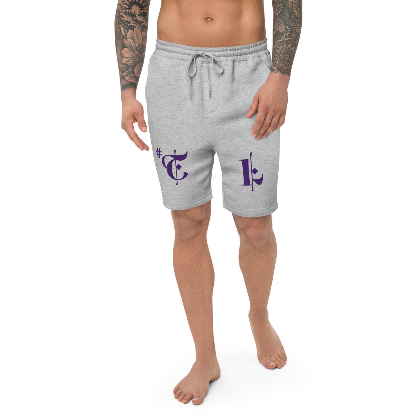 Men's Fleece Shorts Purple #TL 2X+