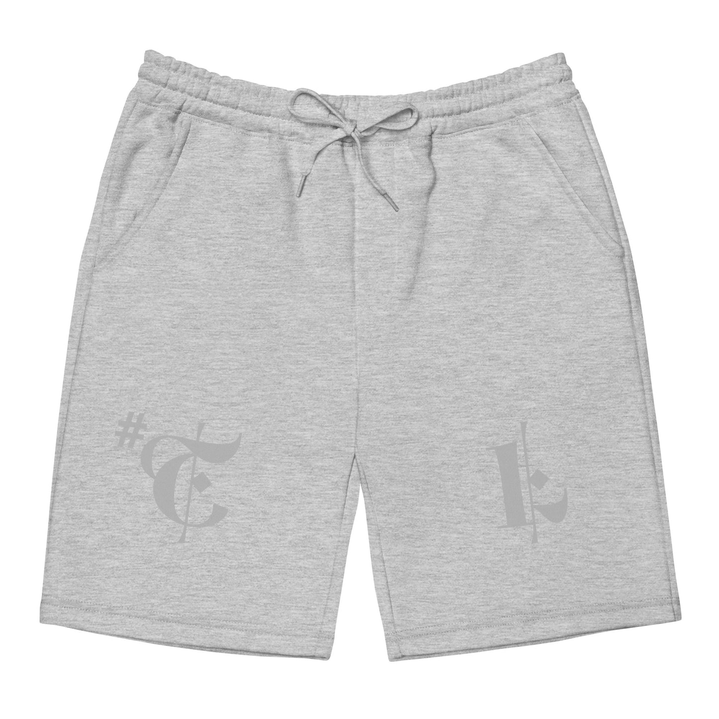 Men's Fleece Shorts Silver #TL