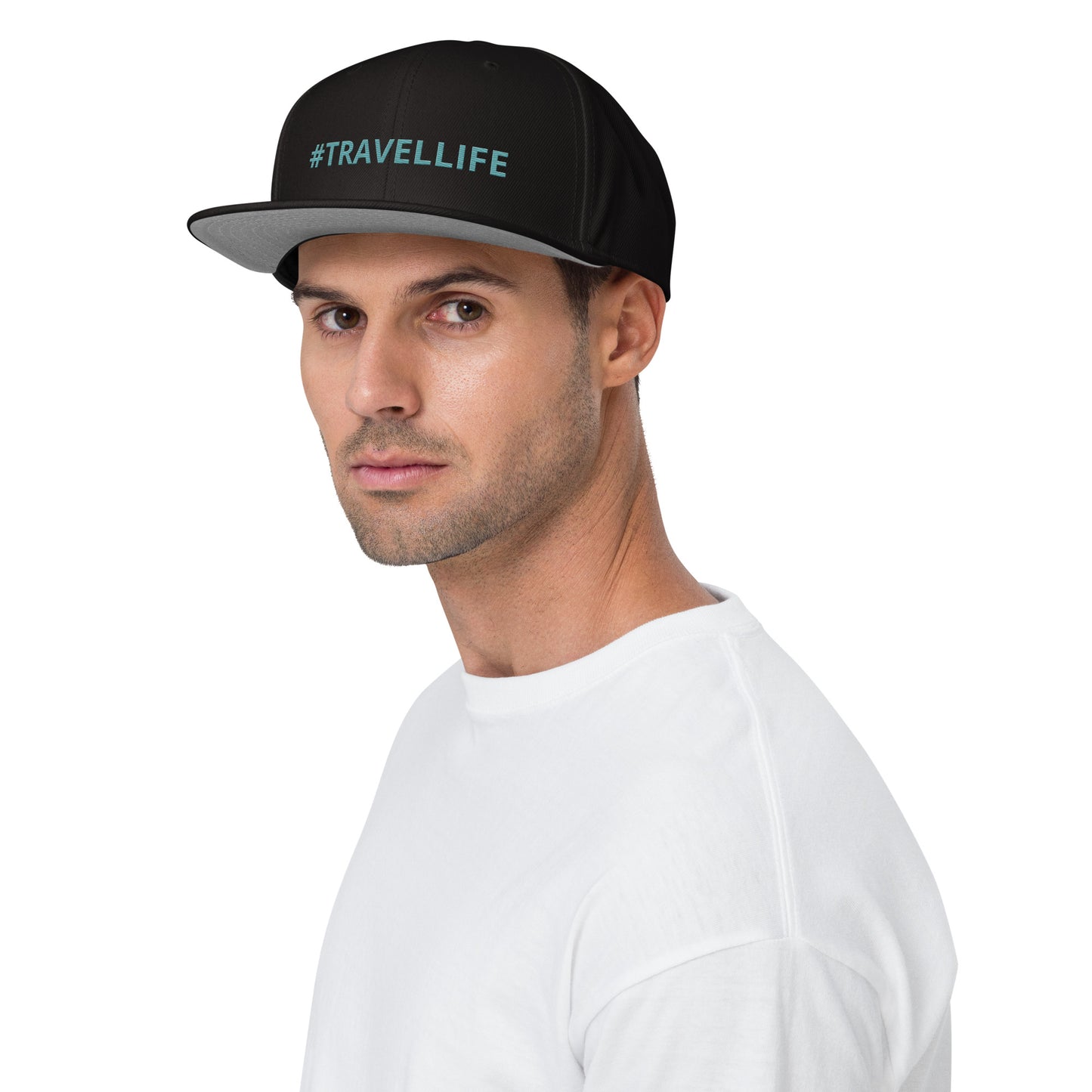 #Travellife "Viking" Color Text Snapback Hat - Matching TShirt