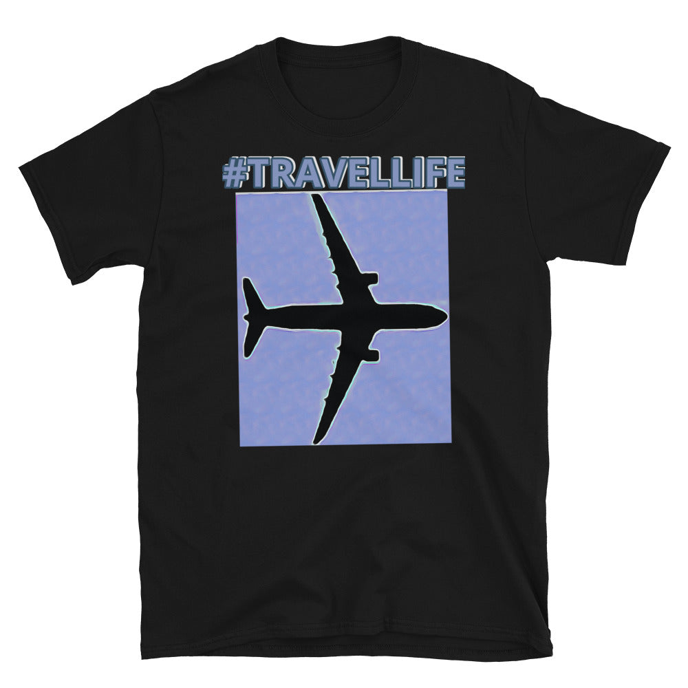 #Travellife PTA Unisex T-Shirt Blue Text/Background 2X+