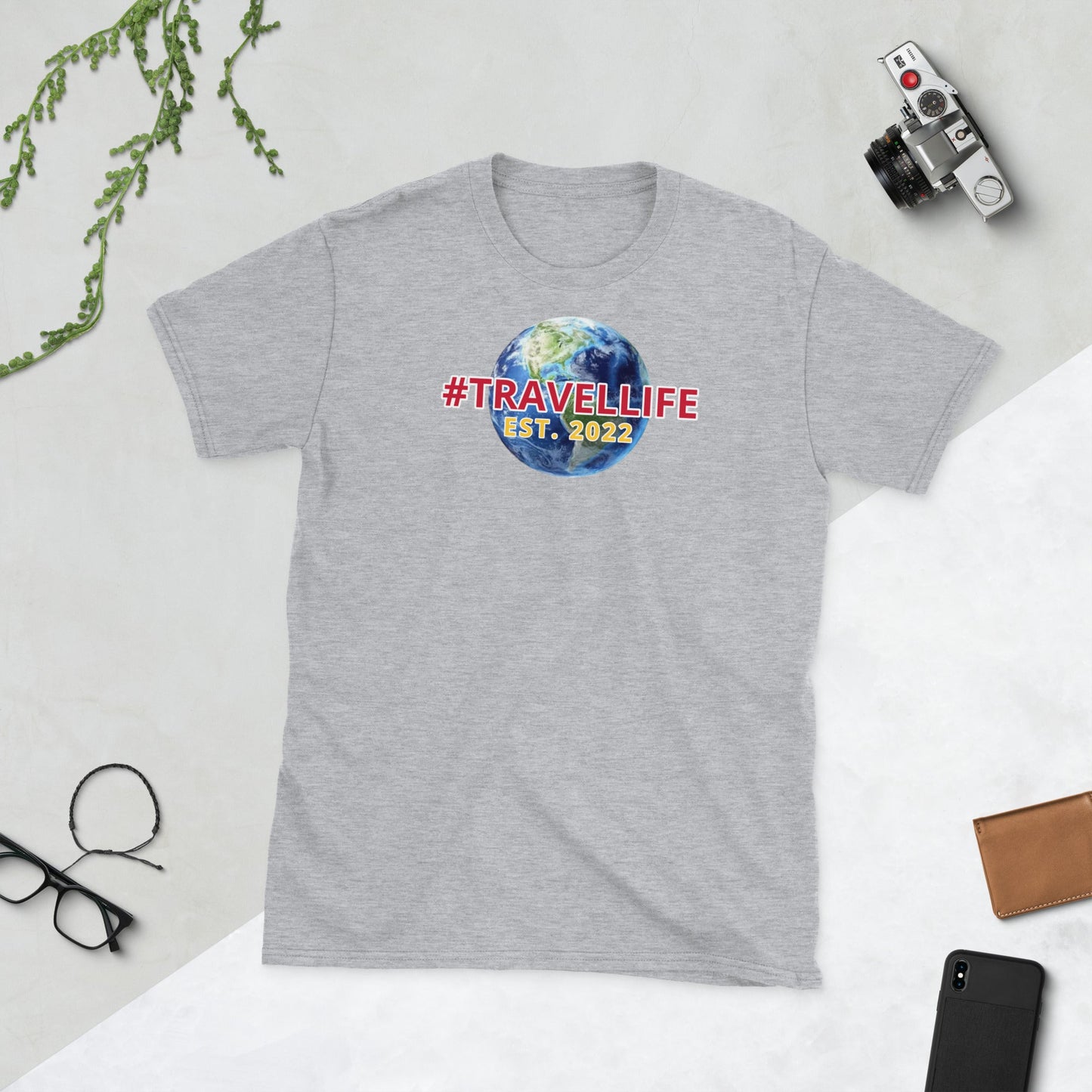 #Travellife World Est. 2022 Unisex T-Shirt 2X+
