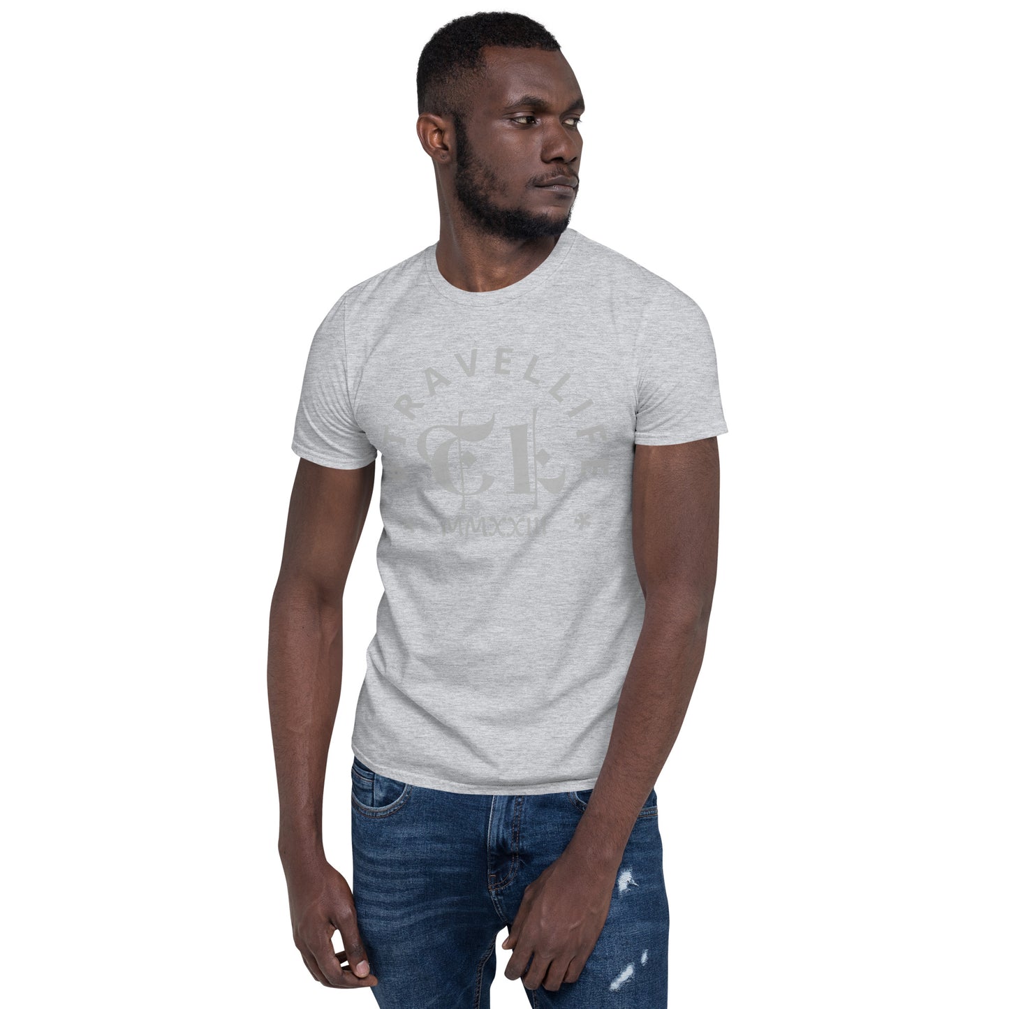 #Travellife Arc TL Logo Roman 2023 Unisex T-Shirt Silver Text
