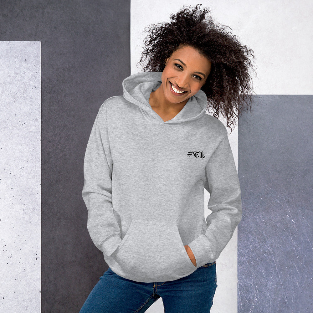 #Travellife #TL Logo Black Text Left Chest Unisex Hoodie
