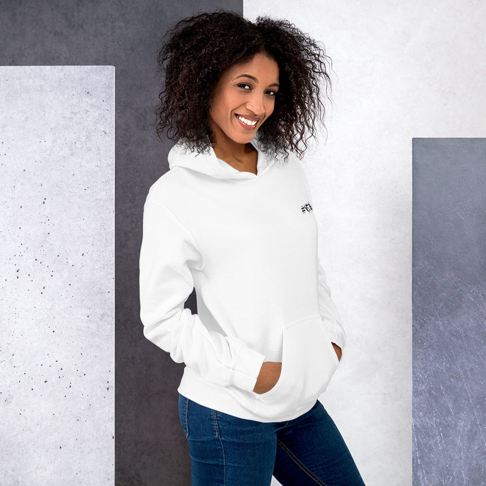 #Travellife #TL Logo Black Text Left Chest Unisex Hoodie