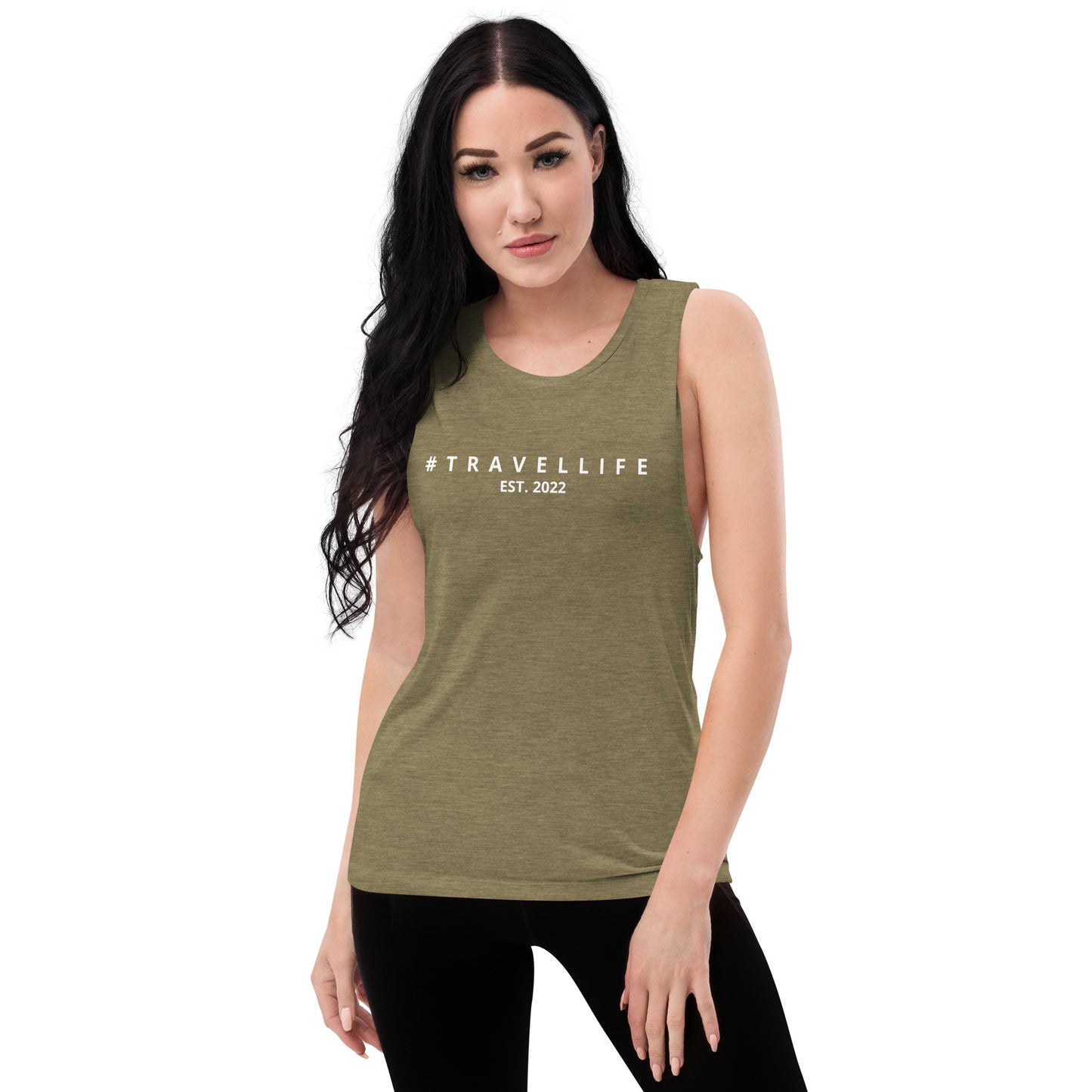 #Travellife Est. 2022 Women's Tank Top White text