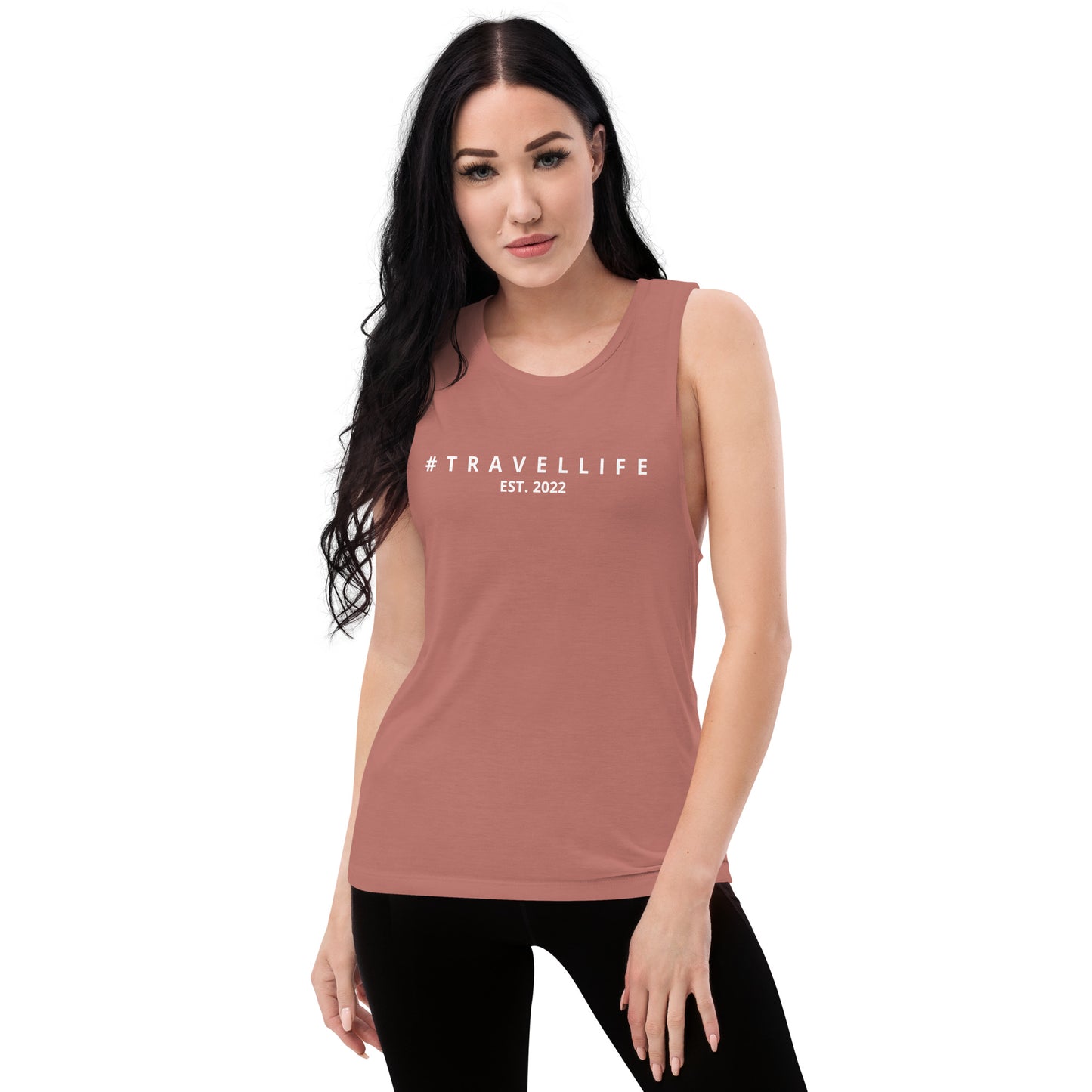 #Travellife Est. 2022 Women's Tank Top White text