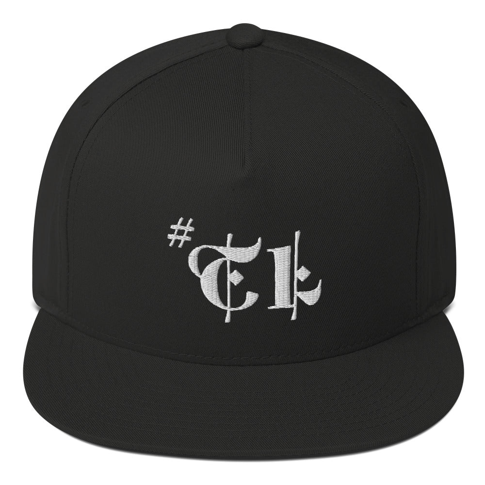 #TL Logo White Text Flat Bill Cap