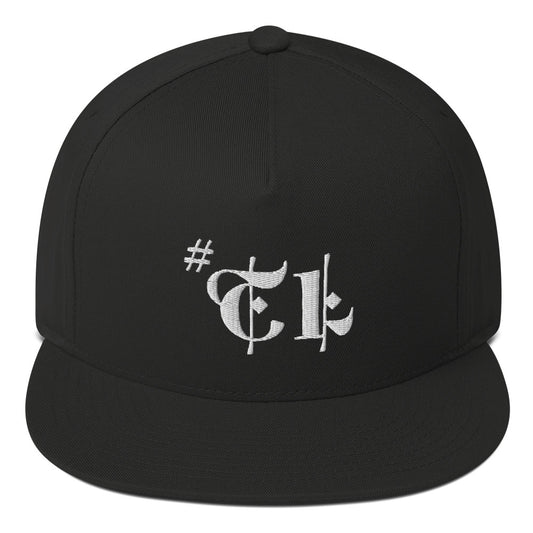 #TL Logo White Text Flat Bill Cap