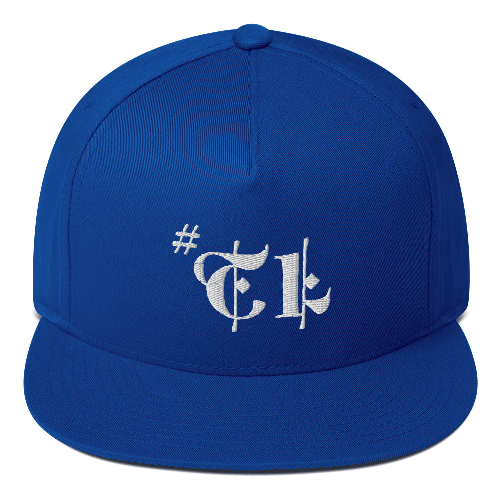 #TL Logo White Text Flat Bill Cap