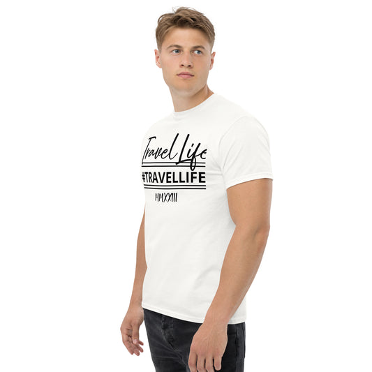 #Travellife Signature Black Text Roman Numeral 2022 Men's Classic Tee