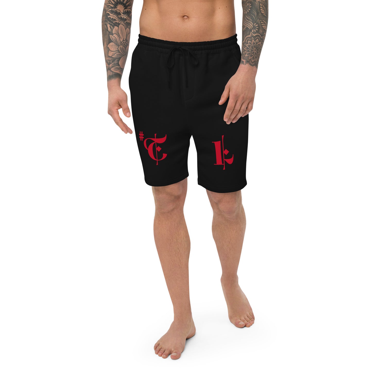 Men's Fleece Shorts Red #TL