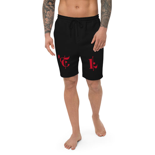 Men's Fleece Shorts Red #TL