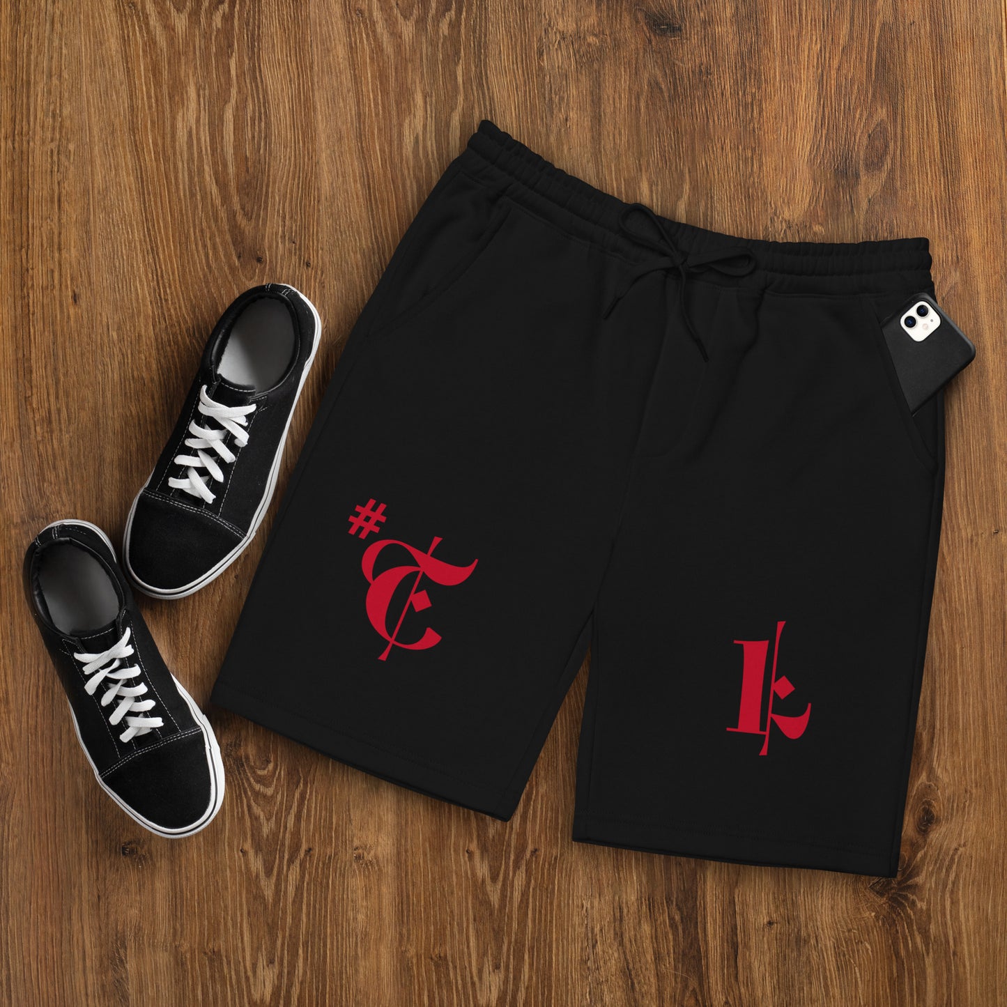 Men's Fleece Shorts Red #TL