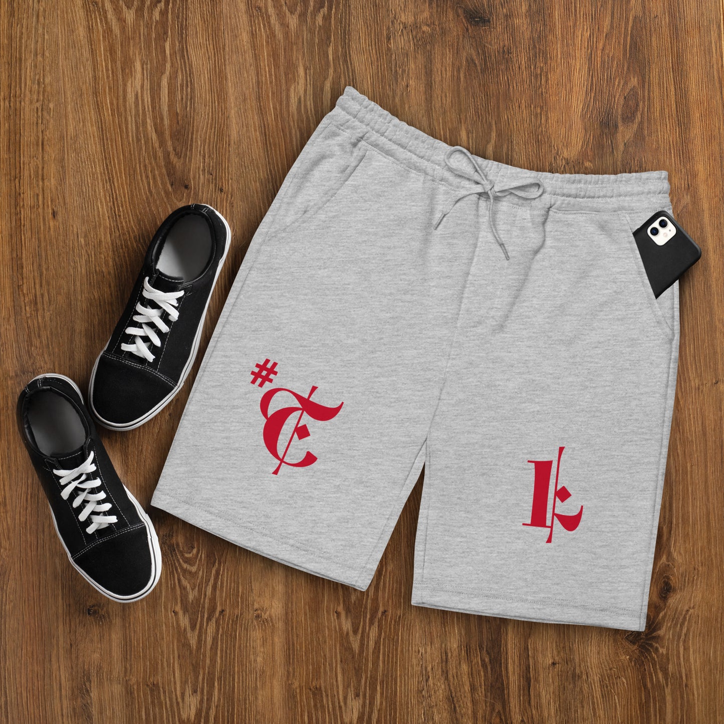 Men's Fleece Shorts Red #TL