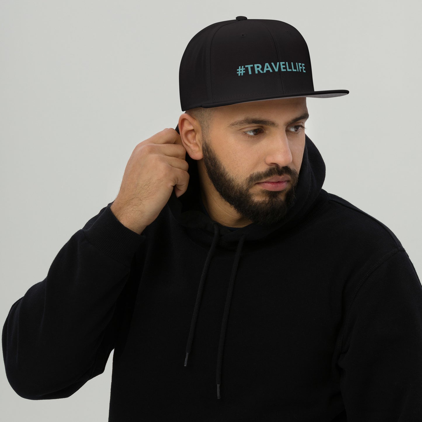 #Travellife "Viking" Color Text Snapback Hat - Matching TShirt