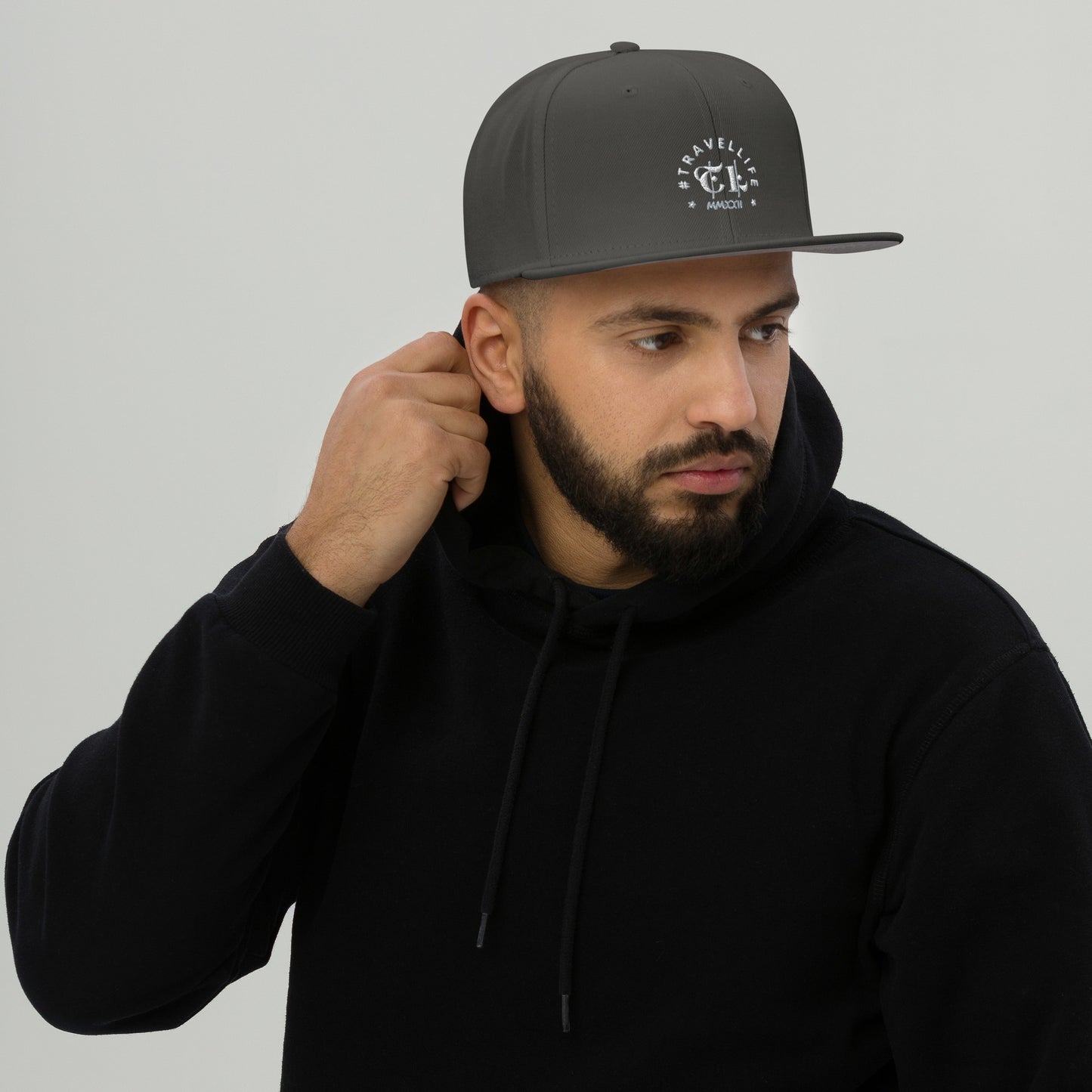 #Travellife Arc TL MMXXII White Text Snapback Hat