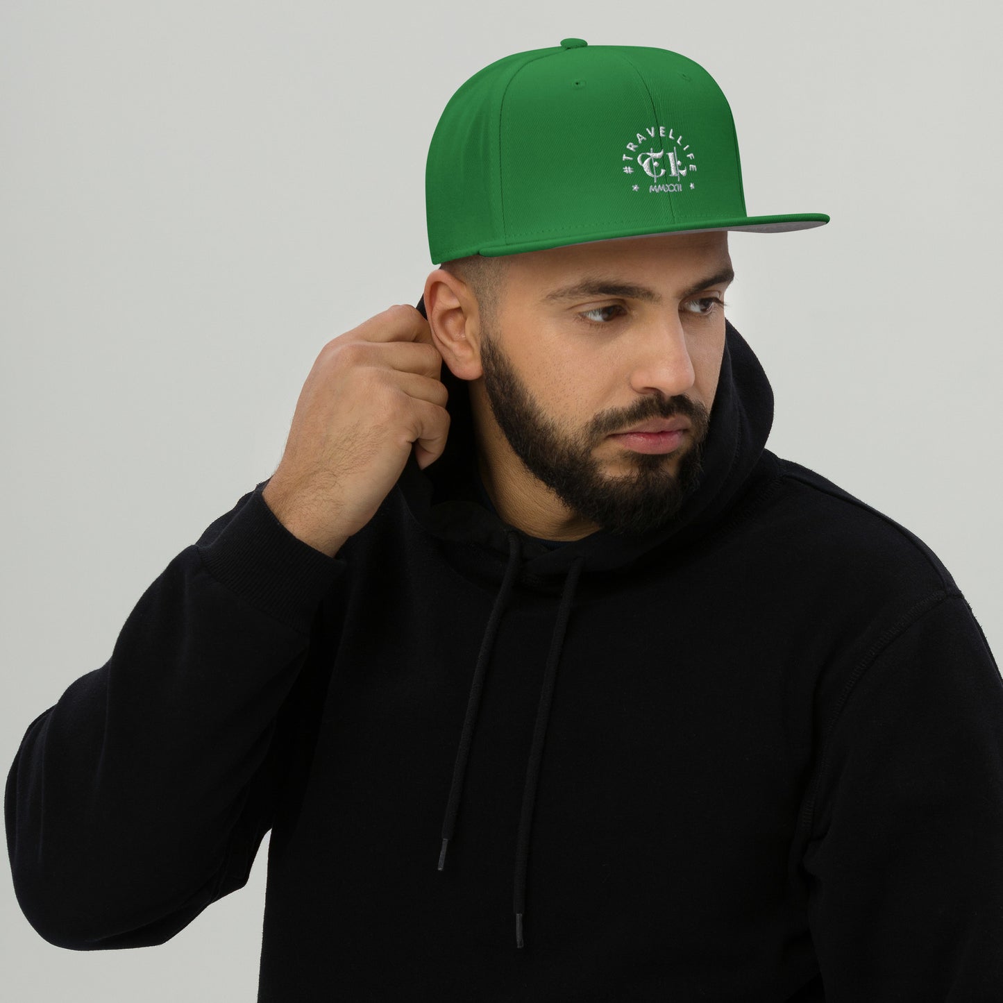 #Travellife Arc TL MMXXII White Text Snapback Hat