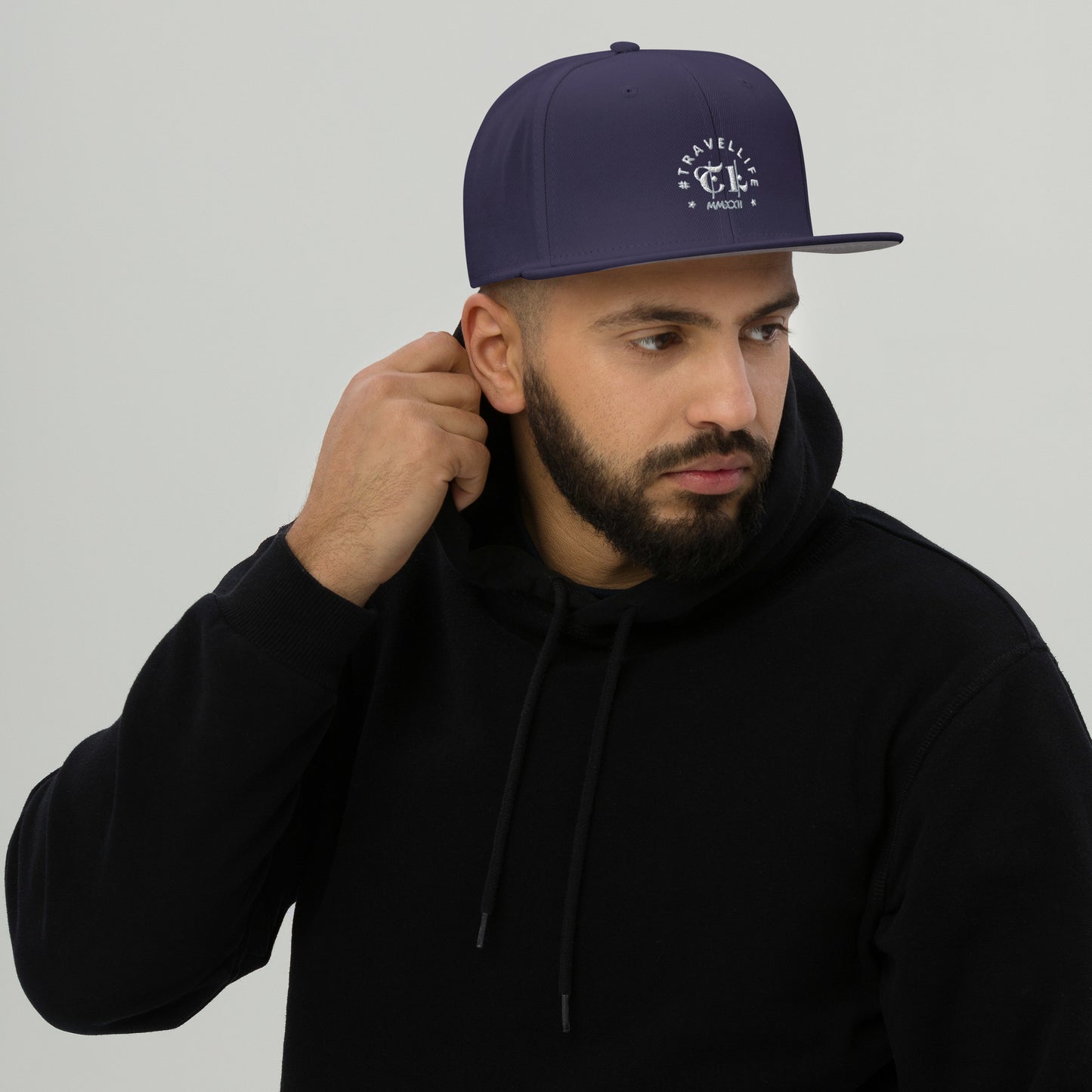 #Travellife Arc TL MMXXII White Text Snapback Hat