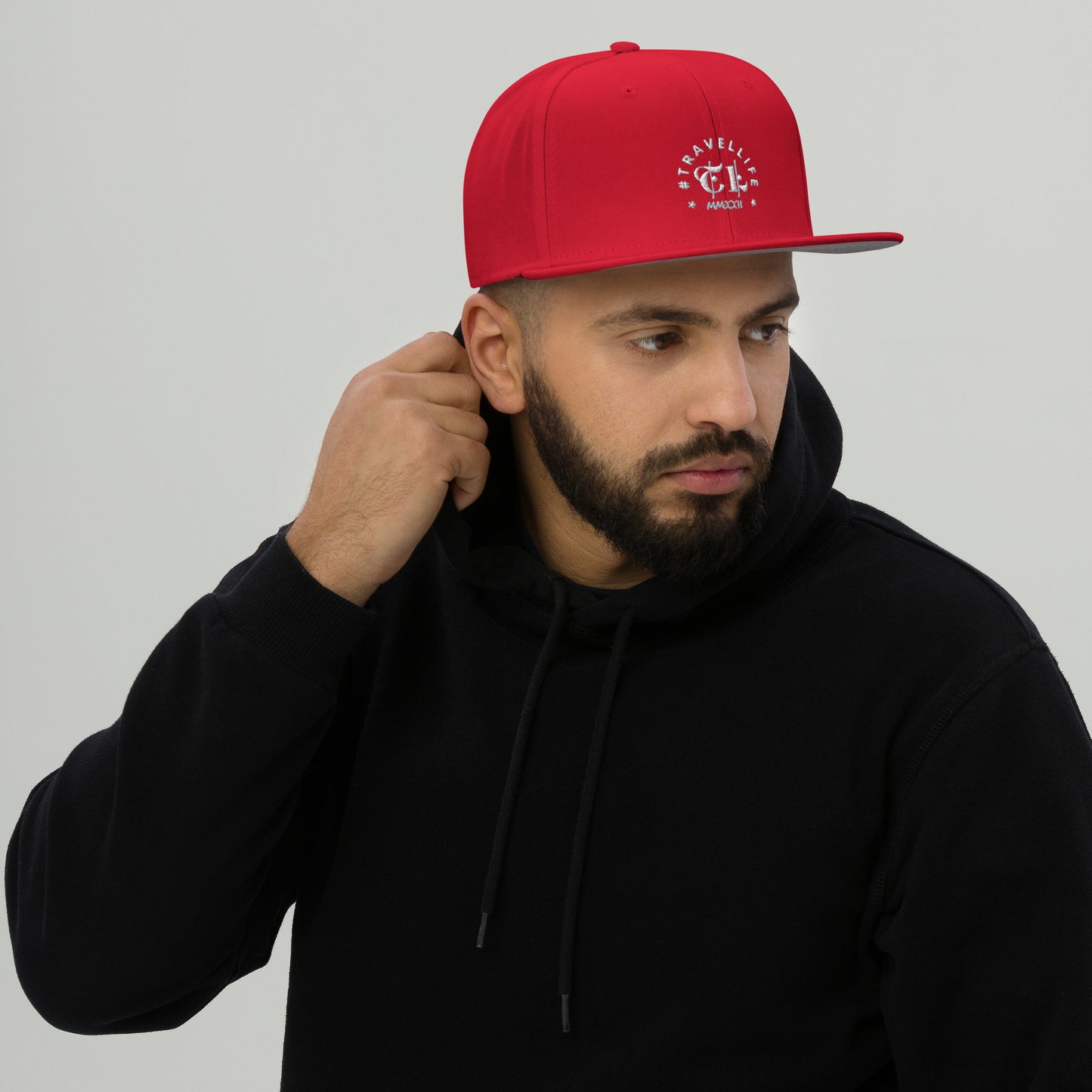 #Travellife Arc TL MMXXII White Text Snapback Hat