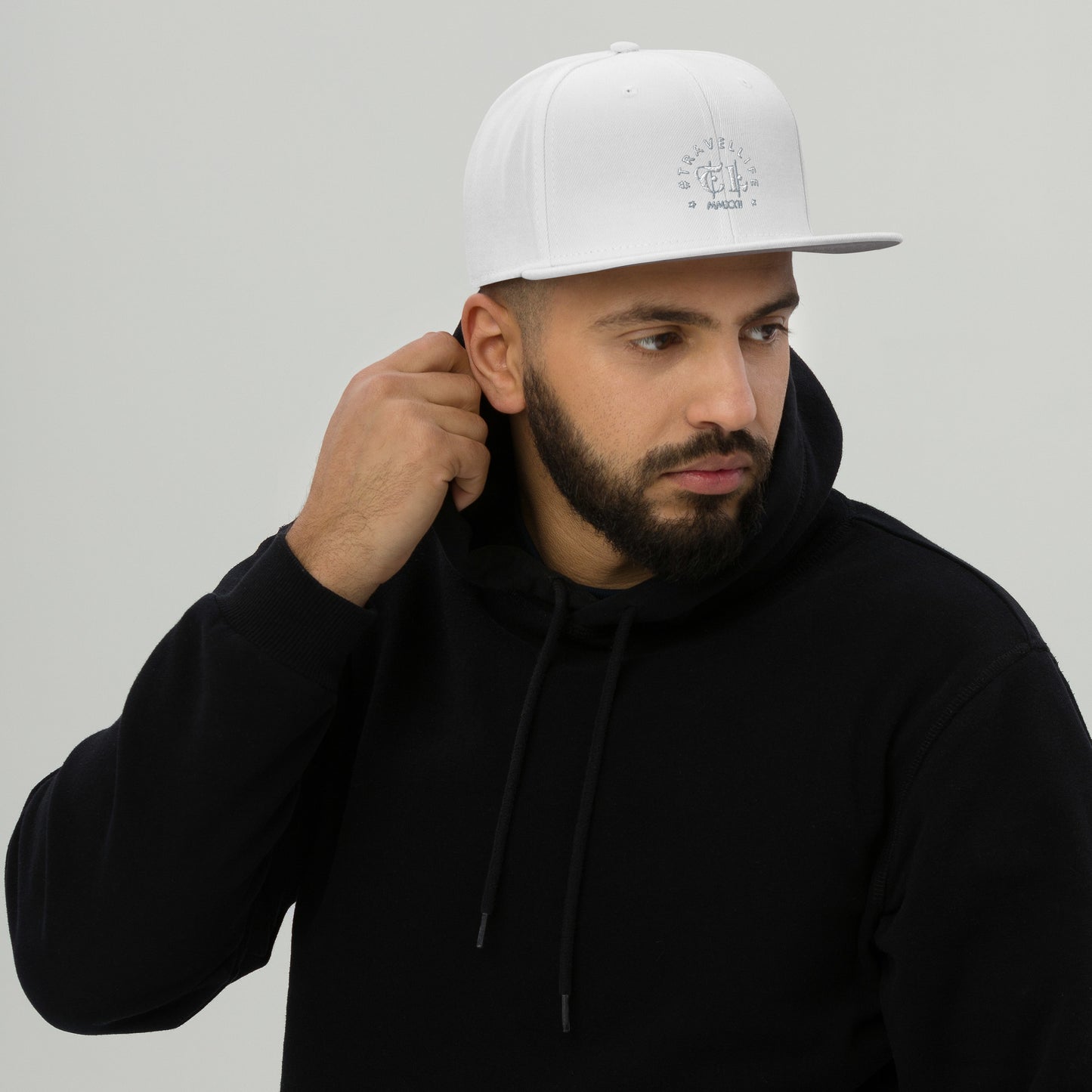 #Travellife Arc TL MMXXII White Text Snapback Hat