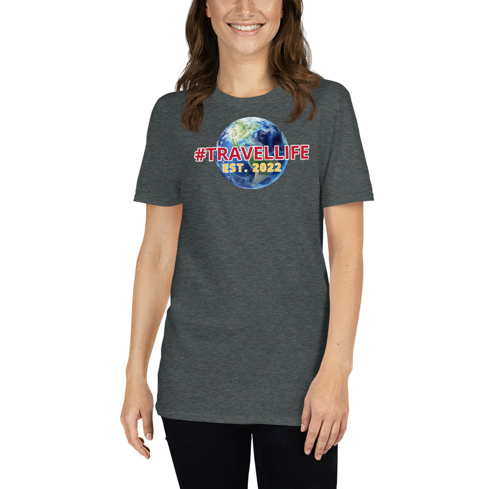 #Travellife World Est. 2022 Unisex T-Shirt 2X+