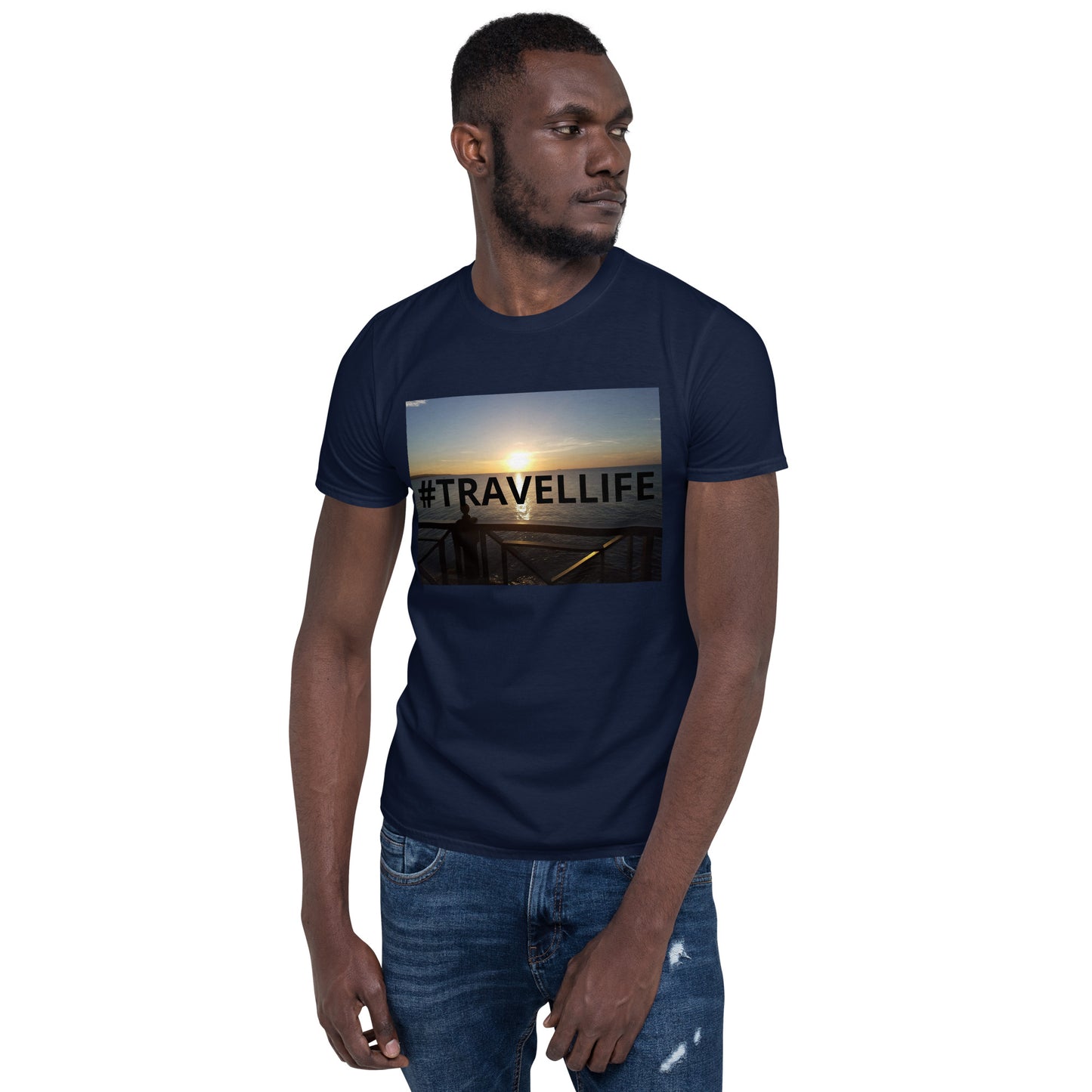 #Travellife Jamaica Sunset Unisex T-Shirt Black Text
