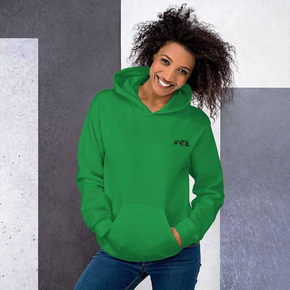 #Travellife #TL Logo Black Text Left Chest Unisex Hoodie