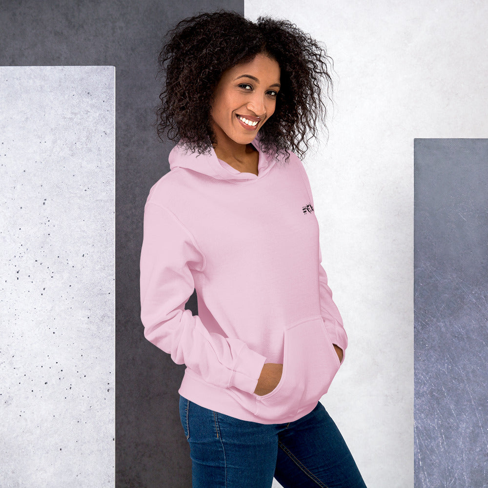 #Travellife #TL Logo Black Text Left Chest Unisex Hoodie
