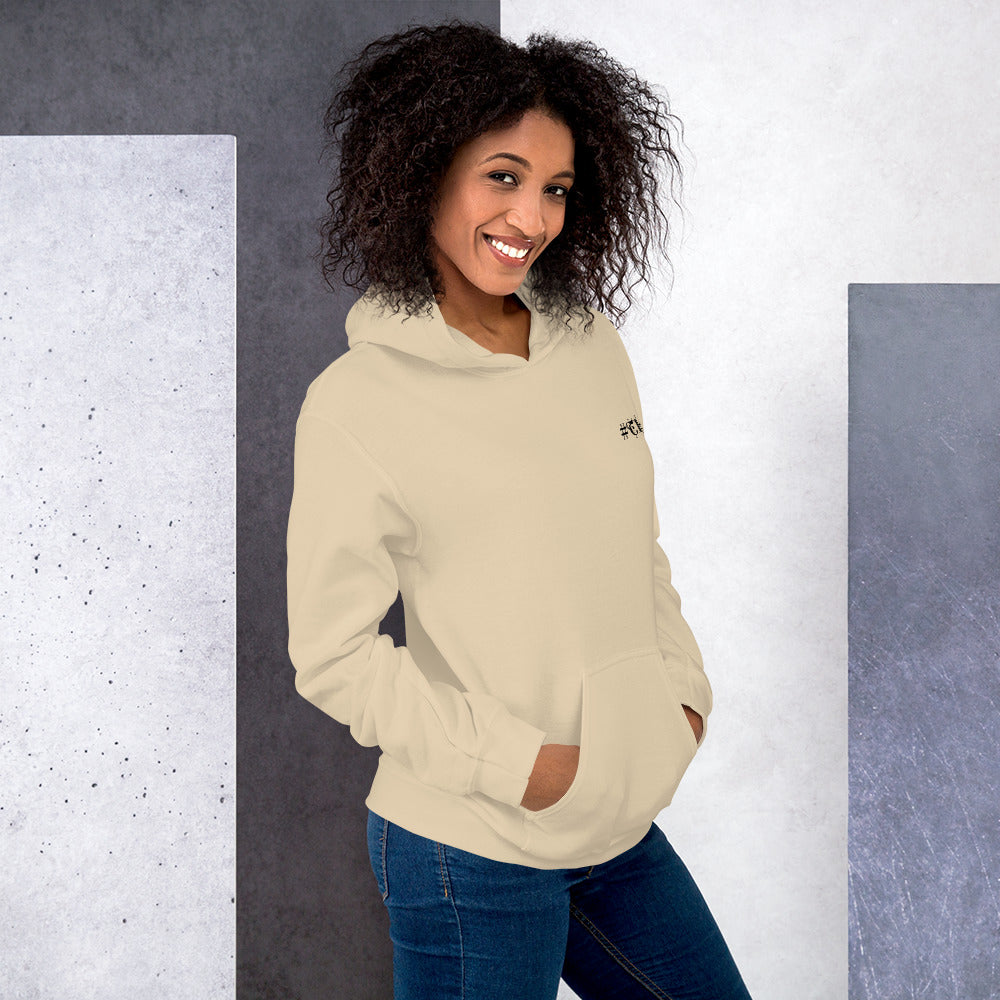 #Travellife #TL Logo Black Text Left Chest Unisex Hoodie