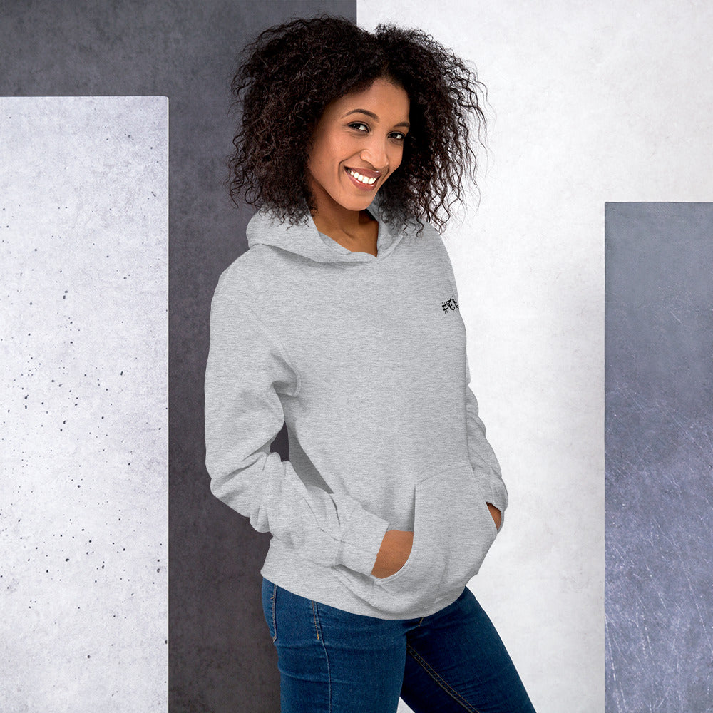 #Travellife #TL Logo Black Text Left Chest Unisex Hoodie