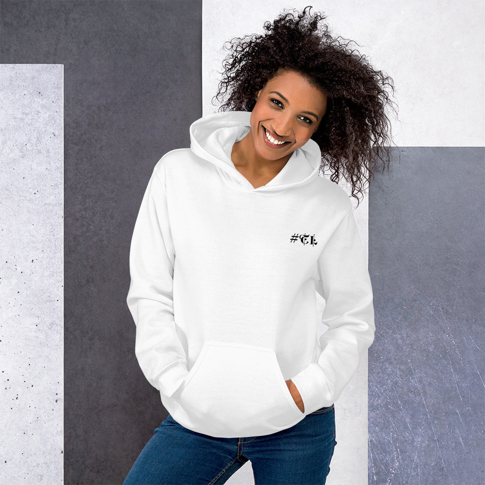 #Travellife #TL Logo Black Text Left Chest Unisex Hoodie