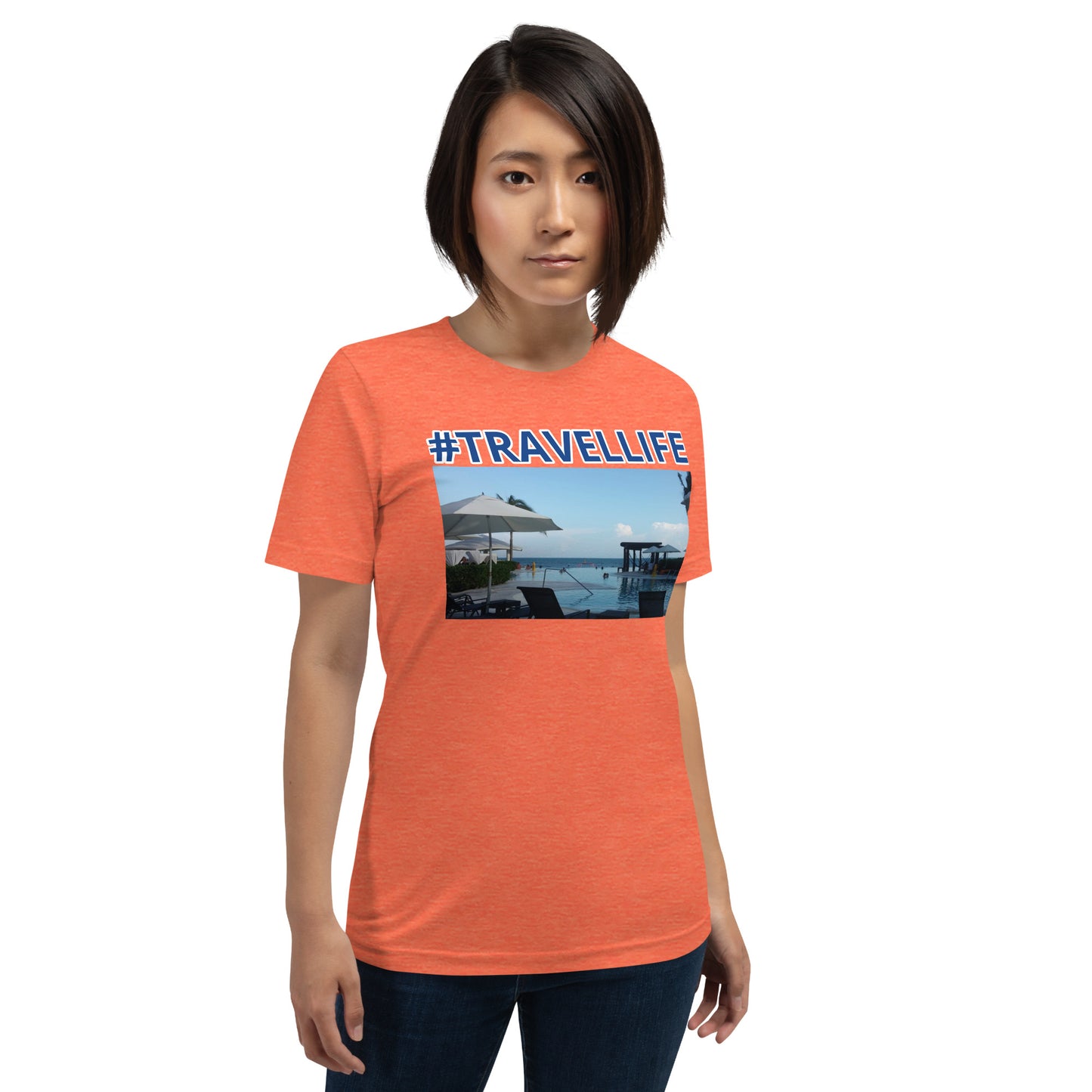 #Travellife Mexico Unisex T-shirt blue text
