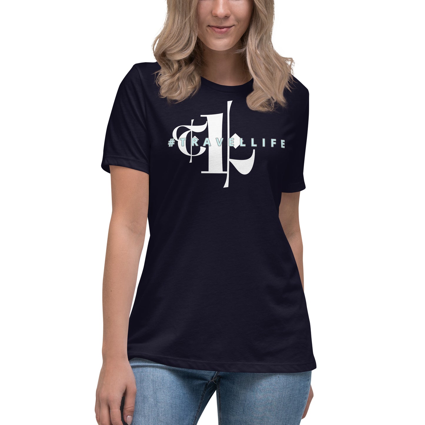 #Travellife in #TL Women's Relaxed T-Shirt